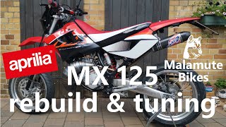 aprilia MX 125 (2005) Rebuild, Tuning & Sound - A Two Stroke Supermoto Story