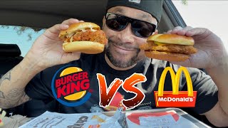 SPICY CH’KING VS MCDONALDS SPICY CHICKEN SANDWICH REVIEW | BALLIN’ ON A BUDGET!!