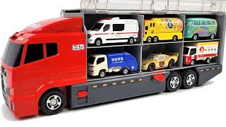 13 Types Tomica Cars ☆ Tomica opened and stored in the big Okatazuke convoy