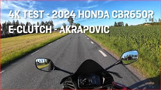 2024 Honda CBR650R - 4K Test - Akrapovic No DB Killer - E-Clutch