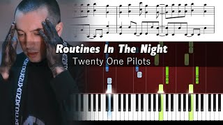 Twenty One Pilots - Routines In The Night - Piano Tutorial with Sheet Music