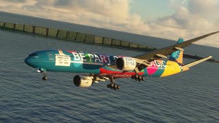 the plane shook as it landed at MIAMI airport - BOEING 777