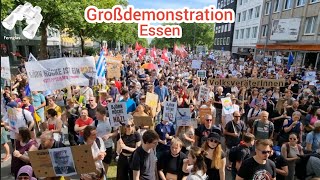 Linksextremisten & Sympathisanten protestieren gegen AFD-Parteitag in Essen 29.06.2024