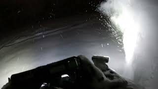 ATV deep snow drift