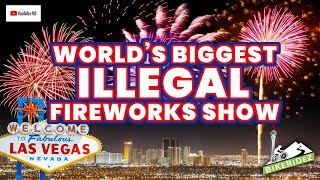 World's Largest Illegal Fireworks Show - Las Vegas 2020 (Shot in VR 360) -Turn Captions (CC) ON