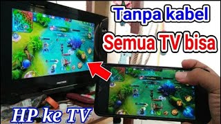 cara menghubungkan hp ke tv. menjadi smart tv.