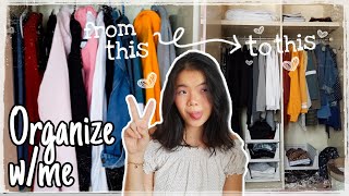 Closet organization ideas + try on | #1 organize w/ me