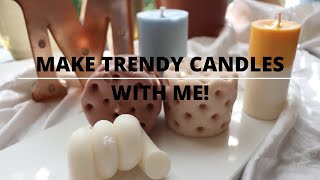 Making more TRENDY CANDLES with KERA SOY PILLAR WAX from LIVEMOOR//*Honest testing and reviewing**