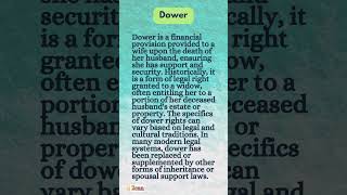 What is Dower|UGC NET|Sociology|MA