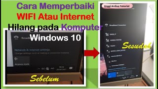 Cara Cepat dan Mudah Mengatasi dan Memperbaiki Wifi Error Tidak Muncul di Laptop/PC Terbaru