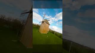 Beautifully repaired windmill by FPV drone 🌤️🛩️  #shorts #dji #fpv #czech #windmill #cinematic