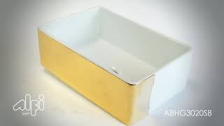 Hammered Gold Reversible Fireclay Farmhouse Sink