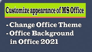 Change Ms Word 2021 Theme