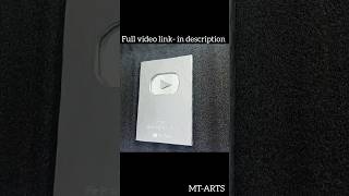 How to make silver play button/Diy silver play button from cardboard by MT-ARTS #SHORTS