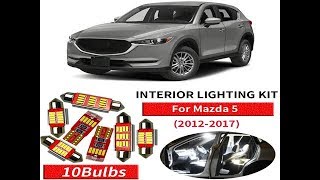 10x Canbus Error Free LED Interior Light Kit Package for 2012-2017 Mazda