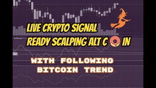 Live Crypto Signal for scalping Altcoin, follow bitcoin trend Part 1