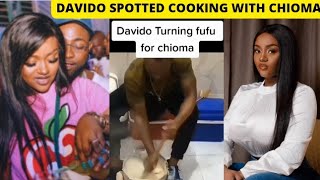 LOVE IS BEAUTIFUL❤️DAVIDO SPOTTED HELPING HIS WIFE CHIOMA IN THE KITCHEN AS HE 👉 POUND FUFU FOR HER