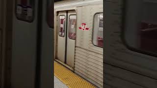 TTC eastbound Bombardier T1 train #5159 pulling into Spadina.