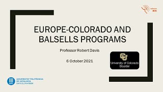 Balsells Program University of Colorado