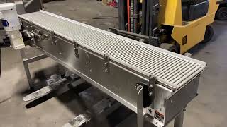 BID ON EQUIPMENT: Item 416779 - 12in Wide X 92in Long ALLIANCE Powered Case Conveyor-Stainless Steel