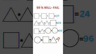 99 % Will fail ❓ 💕😊#shorts #youtube #youtubeshorts #viralvideos #mathpuzzle #mathtricks