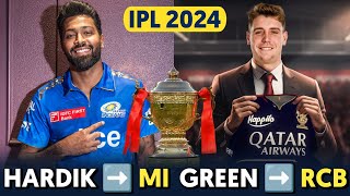 IPL 2024 BIGGEST TRADE - HARDIK PANDYA TO MUMBAI INDIANS, CAMERON GREEN JOINS RCB