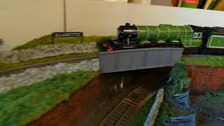 Hornby Live Steam Scotsman & 7 MK1 stock over Slancote Viaduct I