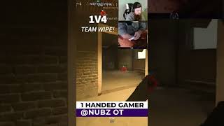 🔴Warzone 1V4 TEAM WIPE! 🔥1 HANDED Gamer #shorts