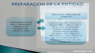 3.- El transito de las entidades al nuevo Régimen Laboral Servicio Civil - SERVIR