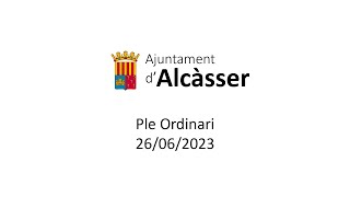 🔴 DIRECTE - Ple Extraordinari 26/06/2023