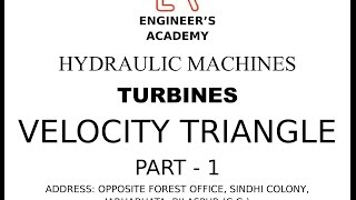 VELOCITY TRIANGLE, FLUID MACHINERY