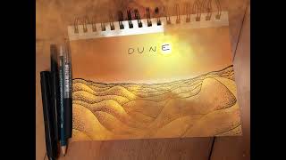 Inktober, day 13 Dune in colour