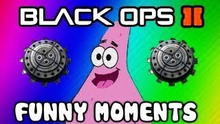 Black Ops 2 Funny Random Moments - Floating Bouncing Betty, Patrick Star Emblem SWAG, Yellow Zebra