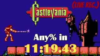 (Former WR) Castlevania Any% Speedrun in 11:19.43 (First sub 11:20!) [Live Recording]