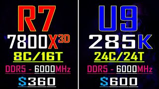 RYZEN 7 7800X3D vs ULTRA 9 285K  -  Which is Better?