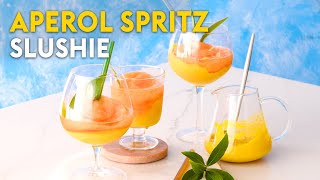 Aperol spritz slushie