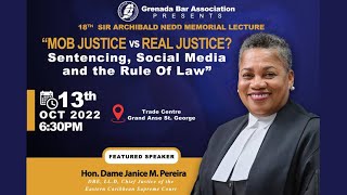 18th Sir Archibald Nedd Memorial Law Lecture