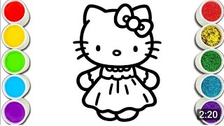 Hello Kitty 🐈 drawing, coloring & painting for kids and toddlers,63