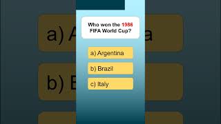 Who won the 1986 FIFA World Cup?