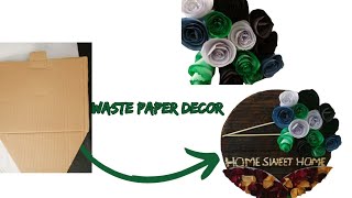 DIY Cardboard Craft; waste paper craft Unique wall hanging