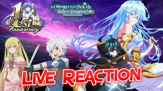 DanMachi: Battle Chronicle - 1st Anniversary & Season 5 Live Reaction [Wistoria Collaboration?!]