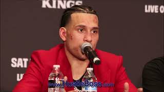 David Benavidez Speaks Following Victory Over Caleb Plant in Las Vegas