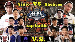 team echo vs team blacklist rap battle sinio vs shehyee #mplph #mlbb #sinio #shehyee #echo #blcklst