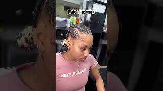 Watch me work🔥👀 #bts #braider #hairstyles #trendingshorts #stitchbraids #braidedhairstyles