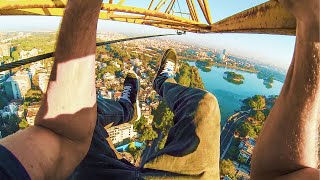 Hanging From A 100 Meter Crane in Bangalore, India