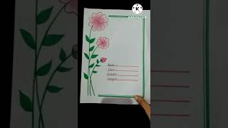 Project work design/Satisfying video/Assignment front page design/Border design #shorts #viral