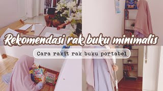 Rak buku minimalis || menyusun isi rak buku baru