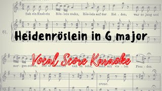 Heidenröslein in G major Vocal Score / Karaoke Schubert