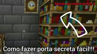 como fazer uma porta secreta de redstone fácil | #minecraft #redstone