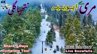 MURREE GPO To Nathia Gali , Ayubia chairlift Live snowfalls Tour’s 3 Day Complete Details |